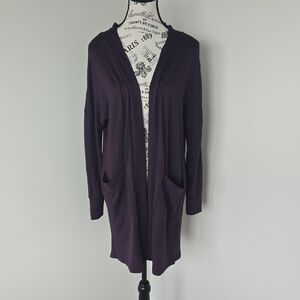 Elegant Deep Purple Women's Cardigan